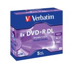 Verbatim - Scatola 5 DVD+R Dual Layer - serigrafato Jewel Case - 43541 - 8,5GB