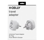 Celly TRAVELADAPTER power plug adapter Type F Universal White
