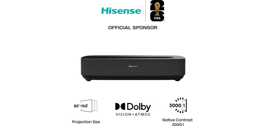 Hisense Laser TV PL2 TV retroproiettore Proiettore a raggio ultra corto 2700 ANSI lumen DLP UHD 4K (3840x2160) Nero