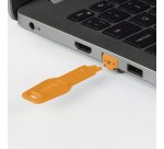 Lindy Verrous de ports RJ45, 10 pièces avec clé, Orange