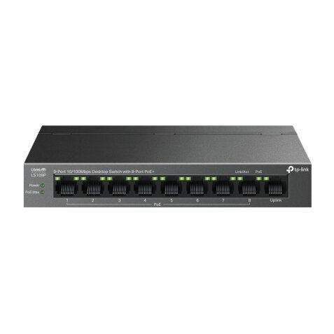 TP-Link LiteWave LS109P switch No administrado Fast Ethernet (10/100) Energía sobre Ethernet (PoE) Negro