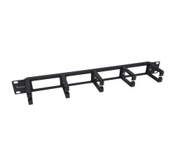 Equip 19" Rack Mount Cable Management Panel, Black