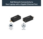 StarTech.com USB C to Gigabit Ethernet Adapter - 1Gbps NIC USB 3.0/USB 3.1 Type C Network Adapter - 1GbE USB-C to RJ45/LAN Port Thunderbolt 3 Compatible Windows MacBook Pro Chromebook