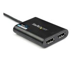 StarTech.com Adaptador Gráfico Externo USB 3.0 a DisplayPort Doble 4K60 DisplayLink - Cable Conversor USB 3.0 a DP de Vídeo