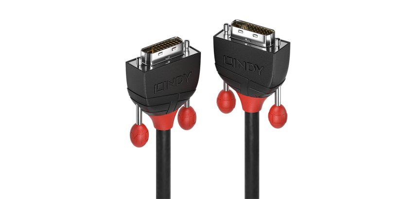 Conector Lindy 36252, 2 m, DVI-D, DVI-D, Macho, Macho, Negro