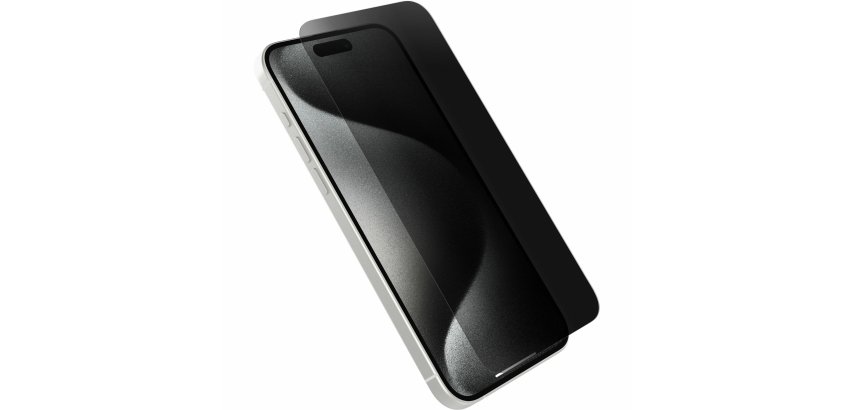 OtterBox Premium Pro Glass Privacy Guard pour iPhone 15 Pro Max, Privacy Guard + Antimicrobial, Screen Machine