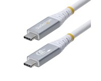 StarTech.com Câble USB4 de 3 m, 20 Gbit/s, Câble USB-C Certifié USB-IF, 60 W PD, 4K 120 Hz DP 2.1, Gaine en TPE, Cordon USB-C Blanc