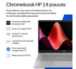 HP Chromebook 14a-nm0000nfx MediaTek 35,6 cm (14") HD 4 Go LPDDR5-SDRAM Wi-Fi 6 (802.11ax) ChromeOS Gris