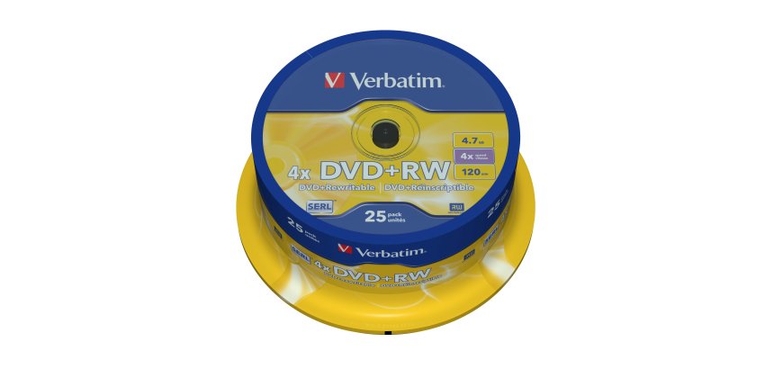 Verbatim DVD+RW Matt Silver 4,7 Go 25 pièce(s)