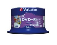 Verbatim DVD+R Wide Inkjet Printable No ID Brand 4,7 GB 50 pieza(s)
