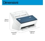 HP ScanJet Enterprise Flow 9000 s1 Scanner a foglio 600 x 600 DPI A3 Blu, Bianco