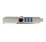 StarTech.com Carte PCI Express à 3 ports USB 3.0 (5Gbps) et 1 port Gigabit Ethernet avec UASP