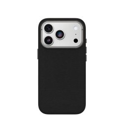 OtterBox Symmetry Cactus Leather Series pour Apple iPhone 17 Pro, Noir Ash