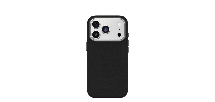 OtterBox Symmetry Cactus Leather Series pour Apple iPhone 17 Pro, Noir Ash