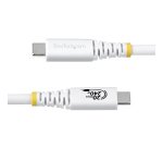 StarTech.com Cable USB4 2m - Cable USB-C Certificado USB-IF - 20Gbps - PD 240W EPR - 4K120 - DP 1.4 - Cable USB Tipo C - Recubrimiento de TPE - Blanco
