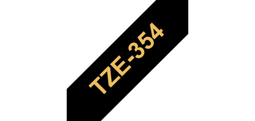 Brother TZE-354 ruban d'étiquette Or sur noir
