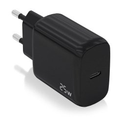 AISENS Cargador USB-C PD3.0 1 Puerto 1xUSB-C 25W, Negro