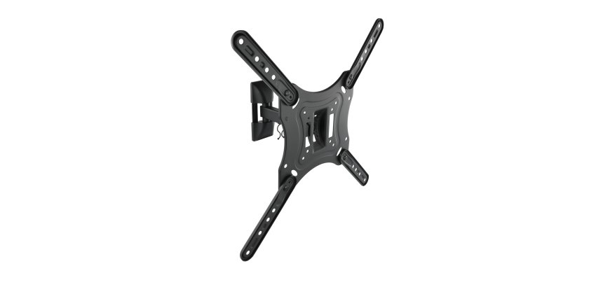 TooQ Soporte Giratorio e Inclinable para Monitor / TV LCD, Plasma de 23”- 55”, con Dos Pivotes, Negro