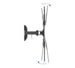 TooQ Soporte Giratorio e Inclinable para Monitor / TV LCD, Plasma de 23”- 55”, con Dos Pivotes, Negro