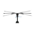 TooQ Soporte Giratorio e Inclinable para Monitor / TV LCD, Plasma de 23”- 55”, con Dos Pivotes, Negro