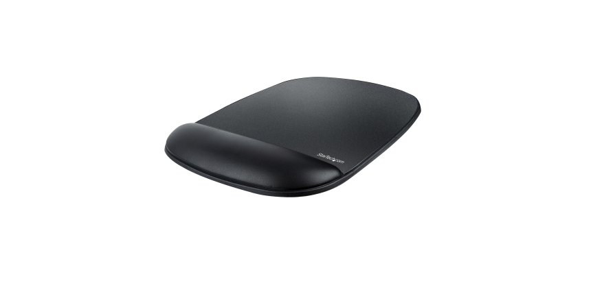 StarTech.com Mouse Pad with Hand rest, 6.7x7.1x 0.8in (17x18x2cm), Ergonomic Mouse Pad with Wrist Support, Desk Wrist Pad w/ Non-Slip PU Base, Cushioned Gel Mouse Pad w/ Palm Rest - TAA