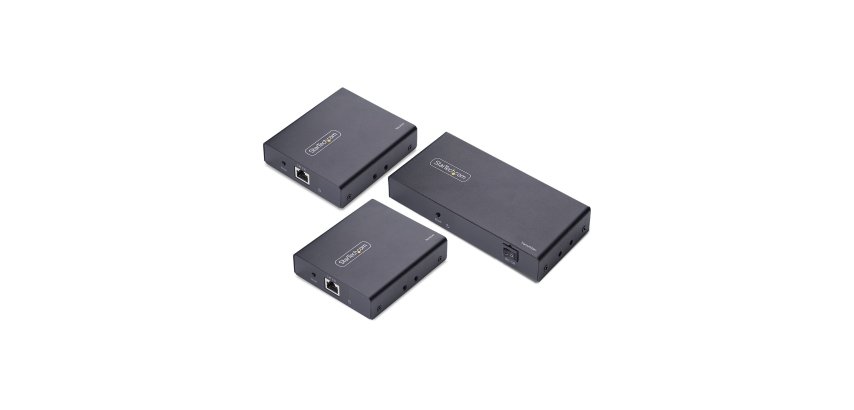 StarTech.com Rallonge et Répartiteur HDMI 2 Ports sur CAT6, 4K 60 Hz, Jusqu'à 70 m, Kit de Distribution HDMI 1x2 sur Ethernet avec IR et Alimentation par Câble