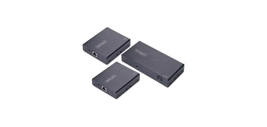 StarTech.com Rallonge et Répartiteur HDMI 2 Ports sur CAT6, 4K 60 Hz, Jusqu'à 70 m, Kit de Distribution HDMI 1x2 sur Ethernet avec IR et Alimentation par Câble