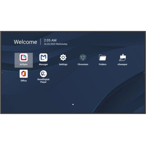 Viewsonic CDE5514-2C Écran d'affichage dynamique Écran plat de signalisation numérique 139,7 cm (55") LCD Wifi 500 cd/m² 4K Ultra HD Noir Intégré dans le processeur Android 14 24/7