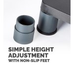 Fellowes Computer Monitor Stand with 3 Height Adjustments - Standard Monitor Riser with Cable Management - Ergonomic Adjustable Monitor Stand for Computers - Max Weight 27KG/Max Size 21" - Graphite