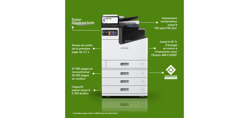 Epson WorkForce Enterprise AM-C10000 A3 couleur, 100 ppm, imprimante multifonction