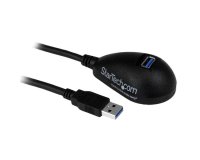 StarTech.com Câble d'extension SuperSpeed USB 3.0 (5Gbps) de 1,5m - Rallonge USB A vers A sur socle - M/F - Noir