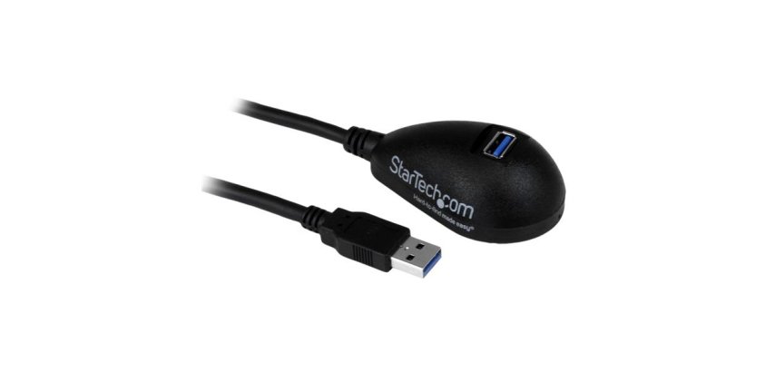StarTech.com Câble d'extension SuperSpeed USB 3.0 (5Gbps) de 1,5m - Rallonge USB A vers A sur socle - M/F - Noir