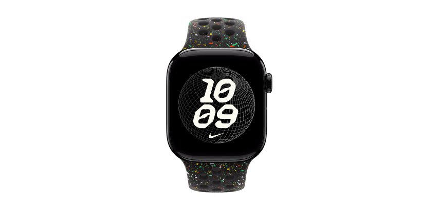 Apple MGAF4ZM/A accessoire intelligent à porter sur soi Bande Noir Aluminium, Fluoroélastomère