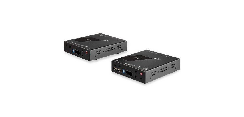 StarTech.com Rallonge KVM HDMI via Réseau IP - 4K 30Hz HDMI 2.0 et USB sur Réseau Local IP ou Câble Ethernet Cat5e/Cat6 (100m) - Kit d'Extension émetteur/Récepteur pour Switch/Console KVM à Distance