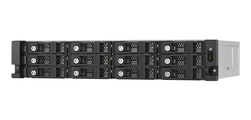 QNAP TL-R1200PES-RP Boîtier de disques de stockage Boîtier disque dur/SSD Noir, Gris 2.5/3.5"
