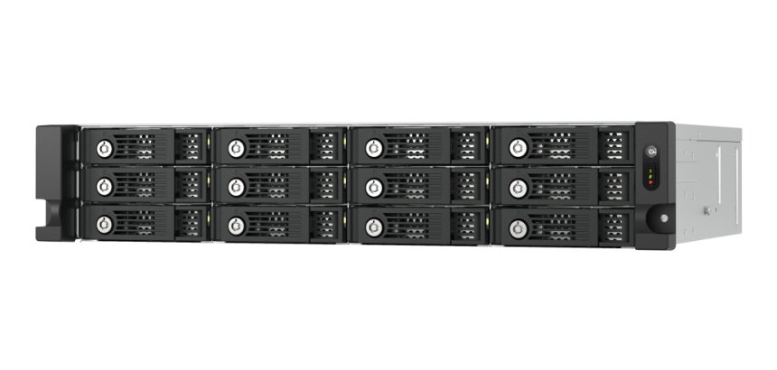 QNAP TL-R1200PES-RP Boîtier de disques de stockage Boîtier disque dur/SSD Noir, Gris 2.5/3.5"