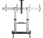 StarTech.com Support TV à Roulettes pour TV VESA 37-60" (Max 2x 50kg) - Chariot TV roulettes - Support TV Double sur Pied Mobile à Hauteur Réglable