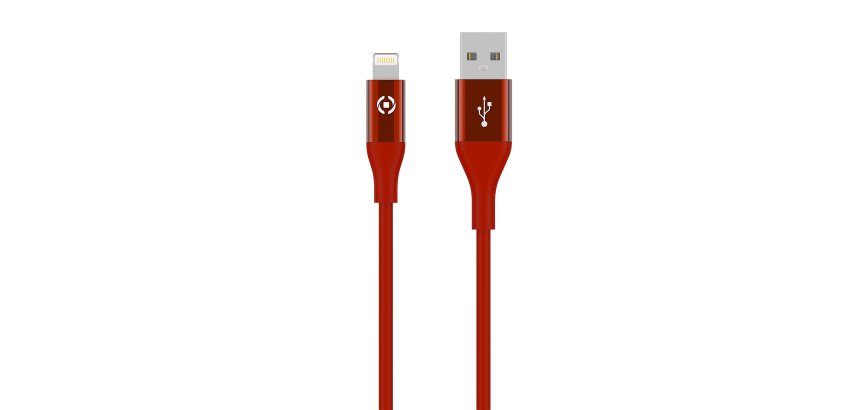 Celly USBLIGHTCOL3MRD cavo Lightning 3 m Rosso