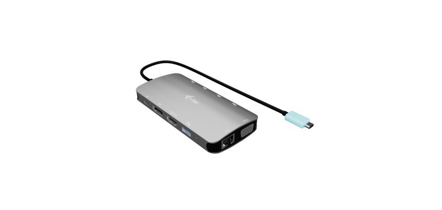 i-tec USB-C Metal Nano 3x Display (DP, HDMI and VGA) Docking Station + Power Delivery 100 W
