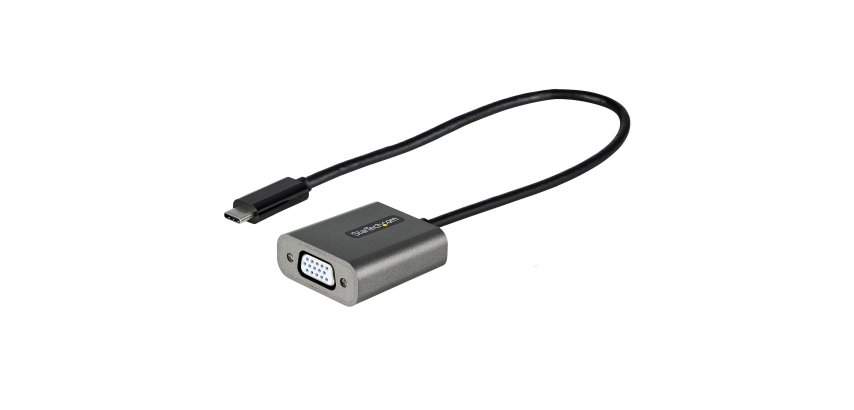 StarTech.com USB-C auf VGA Adapter - 1080p USB Typ C zu VGA Adapter Dongle - USB-C (DP Alt Modus) zu VGA Monitor / Display Videokonverter - Thunderbolt 3 kompatibel - 30 cm langes Kabel