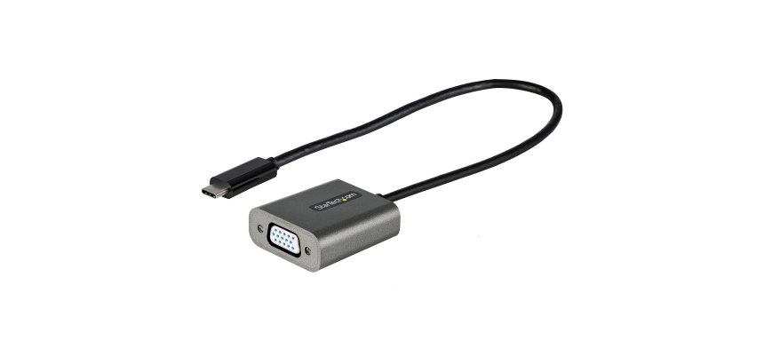 StarTech.com USB C naar VGA Adapter - 1080p USB Type-C naar VGA Adapter Dongle - USB-C (DP Alt Mode) naar VGA Monitor/Scherm Video Converter - Thunderbolt 3 Compatibel - 30cm lange aangesloten hostkabel - Verbeterde versie van CDP2VGA
