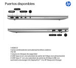 HP ProBook 4 G1iR Wolf Pro Security Edition Intel Core 5 120U Portátil 40,6 cm (16") WUXGA 16 GB DDR5-SDRAM 512 GB SSD Wi-Fi 6E (802.11ax) Windows 11 Pro Plata