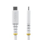 StarTech.com Cable USB4 2m - Cable USB-C Certificado USB-IF - 20Gbps - PD 240W EPR - 4K120 - DP 1.4 - Cable USB Tipo C - Recubrimiento de TPE - Blanco