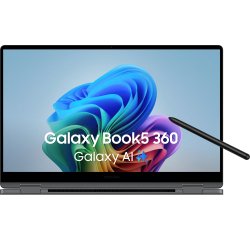 Samsung Galaxy Book5 360 Intel Core Ultra 5 226V Híbrido (2-en-1) 39,6 cm (15.6") Pantalla táctil Full HD 16 GB LPDDR5x-SDRAM 512 GB SSD Wi-Fi 7 (802.11be) Windows 11 Pro Gris