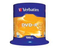 Verbatim DVD-R Matt Silver 4,7 GB 100 pieza(s)