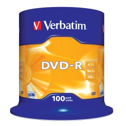 Verbatim DVD-R Matt Silver 4,7 Go 100 pièce(s)