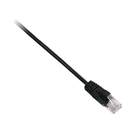 V7 Cable negro Cat6 no blindado (UTP) con conector RJ45 macho a RJ45 macho 10m 32.8ft