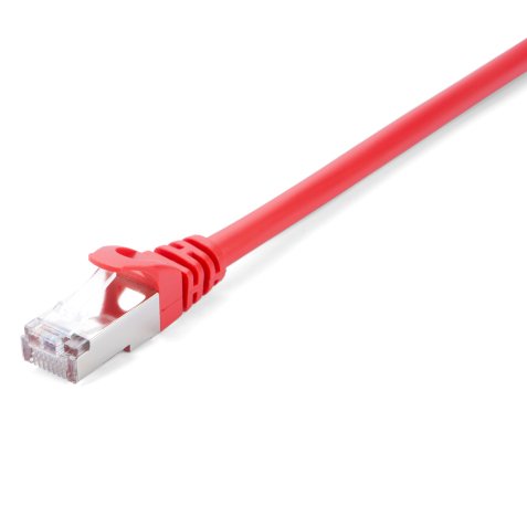 V7 Cable de red blindado CAT6 STP 01M Rojo