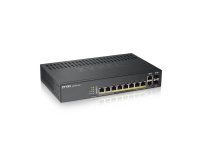 Zyxel GS1920-8HPV2 Géré Gigabit Ethernet (10/100/1000) Connexion Ethernet, supportant l'alimentation via ce port (PoE) Noir