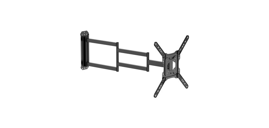 AISENS Soporte Eco Giratorio, Inclinable y Nivelable para Monitor/TV 35kg de 23"-65", Negro